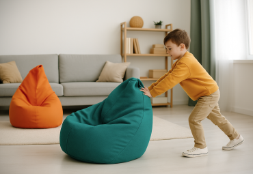 Cat de greu este un fotoliu puf si cat de usor poate fi mutat?